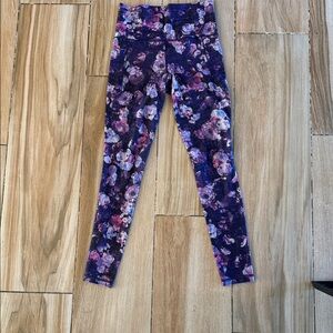 Athleta Purple Floral Leggings